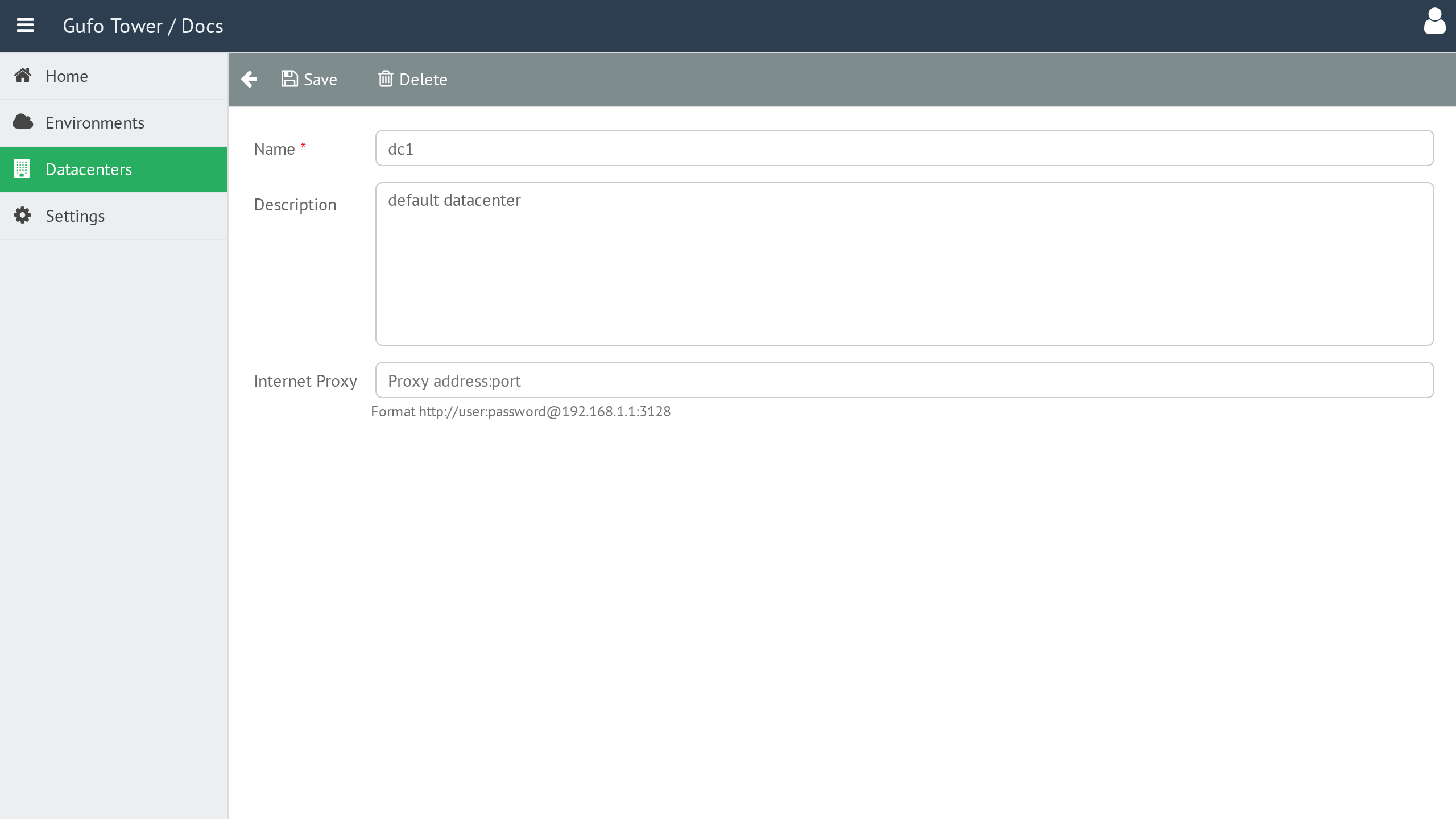 Datacenter Form