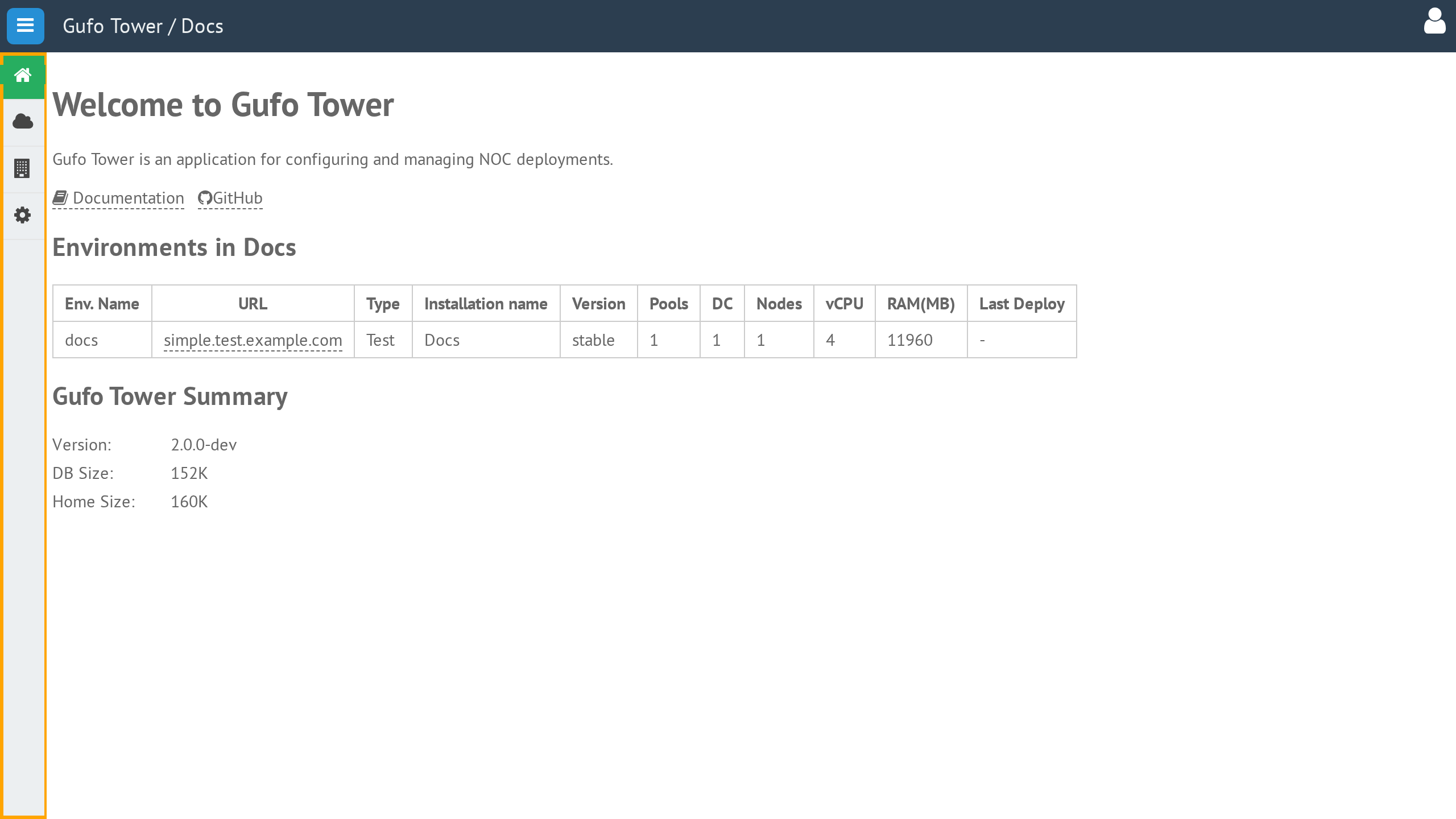 Sidebar collapsed