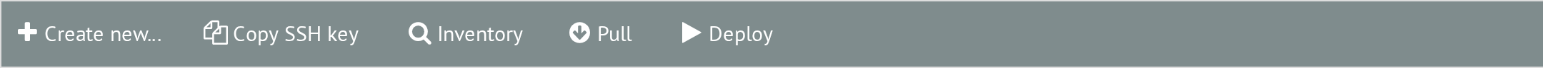 Environments Toolbar